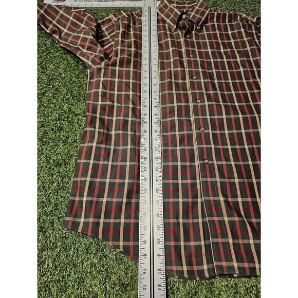 Brooks Brothers 346 Shirt Men's Large Green Red Plaid Long Sleeve Button Casual - Picture 5 of 6